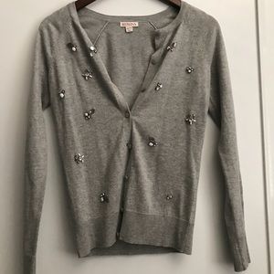 Grey Gem Dress Button Up Cardigan
